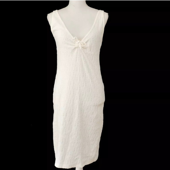 Fendi Dresses & Skirts - Fendi white zucca dress